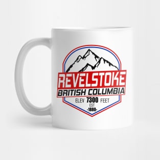 Retro Ski Revelstoke B.C Canada Skiing and Mountain Biking Paradise Mug